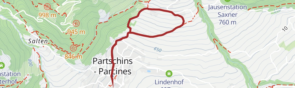 Route map: Passeggiata delle castagne di Vertigen